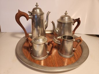 5 Piece Stieff Pewter Tea And Coffee Set