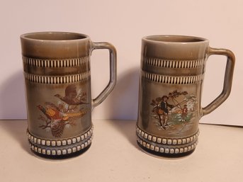 2 Large Irish Wade Beer Mugs