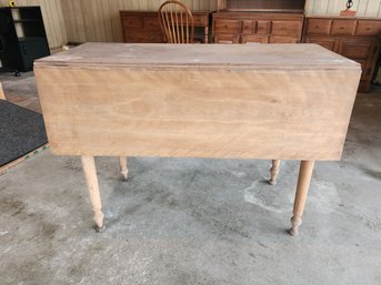 Antique Birch And Maple Drop Leaf Table