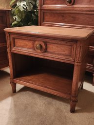 Mid Century Walnut One Drawer Night Stand