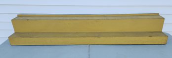 Mustard Painted Plywood Step Display Shelf