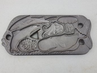 John Wright Company Cast Iron Sea Life Cookie Mold