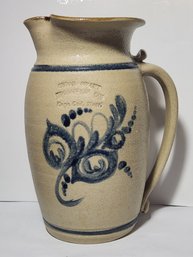 Cedar Swamp Stoneware Company Decorated Pitcher