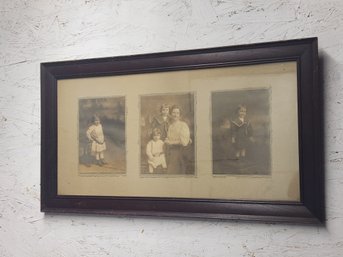 Framed Mahogany Ancestral Photographs