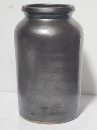 Brown Glazed Stoneware Jar