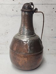 Heavy Hand Crafted Antique Copper Milk Can