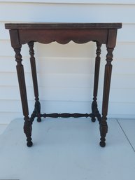 Mahogany Side Table With Reeded Legs