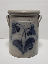 Rockdale Union Stoneware Decorated Crock