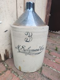 M Salzsman Three Gallon Advertising Jug