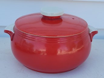 Hall Porcelain Candy Apple Red Casserole Dish