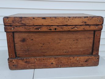 Refinished Antique Pine Tool Chest (coffee Table Size)