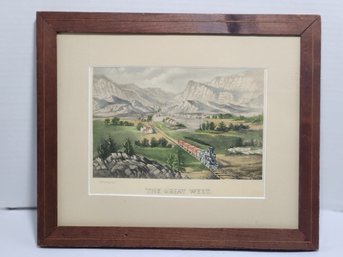 Currier And Ives Print ' The Great West '