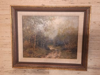 Horace P.Giles Oil Painting On Board Of Old Country Road