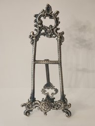 Ornate Pewter Finished Easel