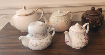 Group Of Five Teapots