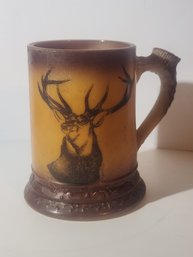 Milk Glass Transfer Decorated Mug With Stag