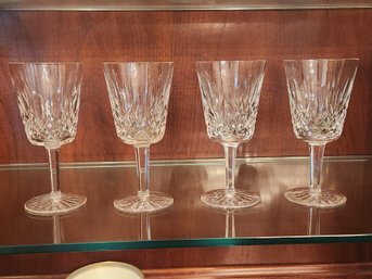 Four Waterford Crystal Red Wine Glasses