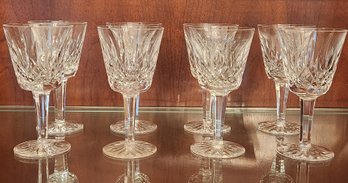 Set Of 8 Waterford Crystal White Wine Glasses