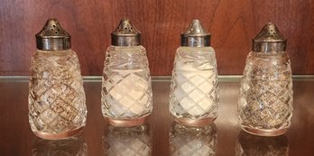 Two Pair Of Waterford Crystal Salt And Pepper Shakers