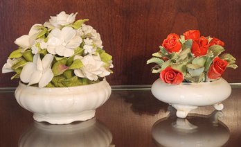 Coalport And Adderley Bone China Flower Arrangements As Ias