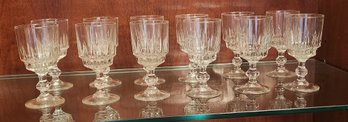 Set Of 12 Crystal  Wine Glasses (1 With Chip)