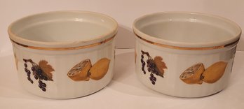 Two Royal Worchester Evesham Souffle Dishes