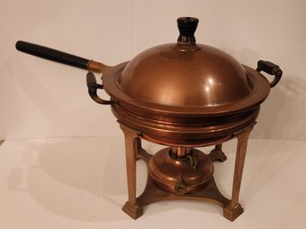 Landers,Frary,and Clark Brass And Copper Chafing Dish