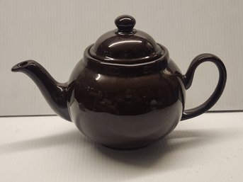 Brown Glazed English Redware Teapot