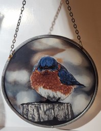 Glass Masters Suncatcher With A Bluebird