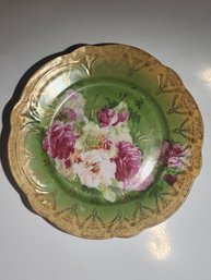 8 1/2' Rose Decorated German Porcelain Plate