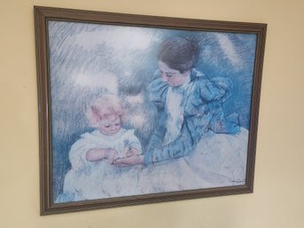 Large Framed Mary Cassatt Print