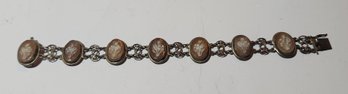 7' Coin Silver Cameo Braclet