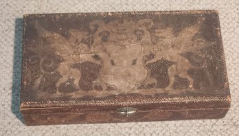 Velvet Lined Flemish Art Keepsake Box