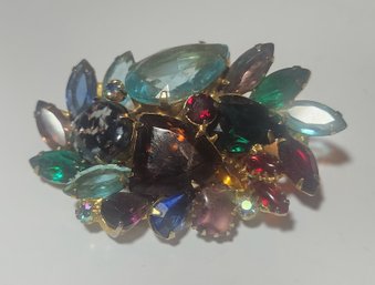 Great Fruit Salad Rhinestone Brooch