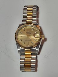 1980's Rolex Copy Stainless Datejust Wrist Watch