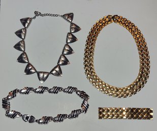 4 Piece Costume Jewelry Lot Including A Signed Sperry Braclet