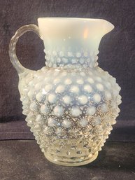 Fenton Opalescent Hobnail Pitcher