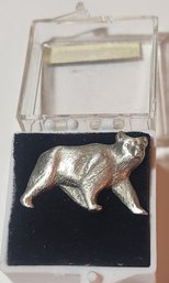 Pewter Bear Tie Tack