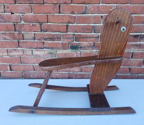 Folk Art Childs Rocking Horse