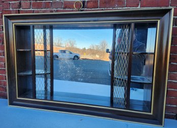 Vintage Mahogany Mirrored Back Curio Shelf