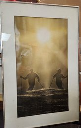 Berkey K  L Custom Services Print Of Couple Skiing In The Sunset