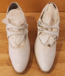 Pair Of Antique Leather Ladies Shoes