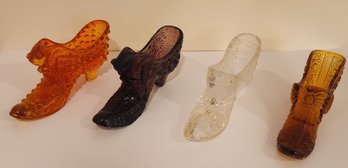 Four Vollored Glass Shoes