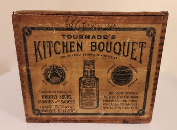 Tournade's Kitchen Bouquet Wooden Advertising Box