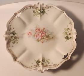 Floral Decorated 10' R S Prussia Plate
