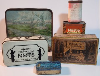 Group Of Six Advertising Tins