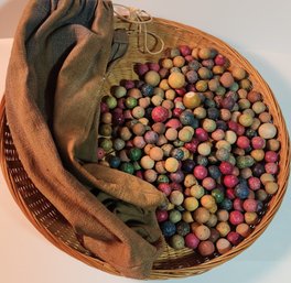 Lot Of Ealry Multicolored Clay Marbles