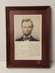 Print Of Abraham Lincoln  Painted By C.C.Beall From Is Last Photograph Of Lincoln