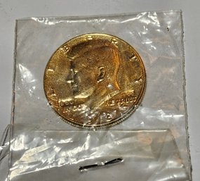 1985 Gold Plated John F Kennedy Half Dollar