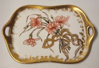 Limoges  Artist Signed Hand Painted Dresser Tray
